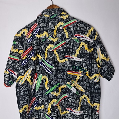 Vintage Sideout Hawaiian Shirt Mens Small Button Up Short Sleeve Tribal Aloha - Picture 11 of 20