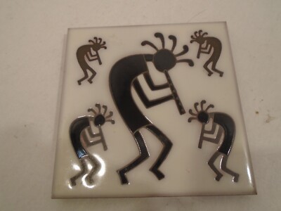 Kokopelli  handcrafted tile, Masterworks  hotplate,decor USA