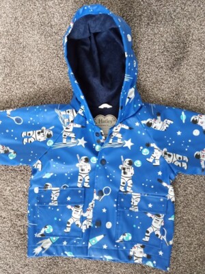 Hatley Kids Astronaut Rain Jacket - Size 9-12 - Ages 2-3 - Blue - High Quality