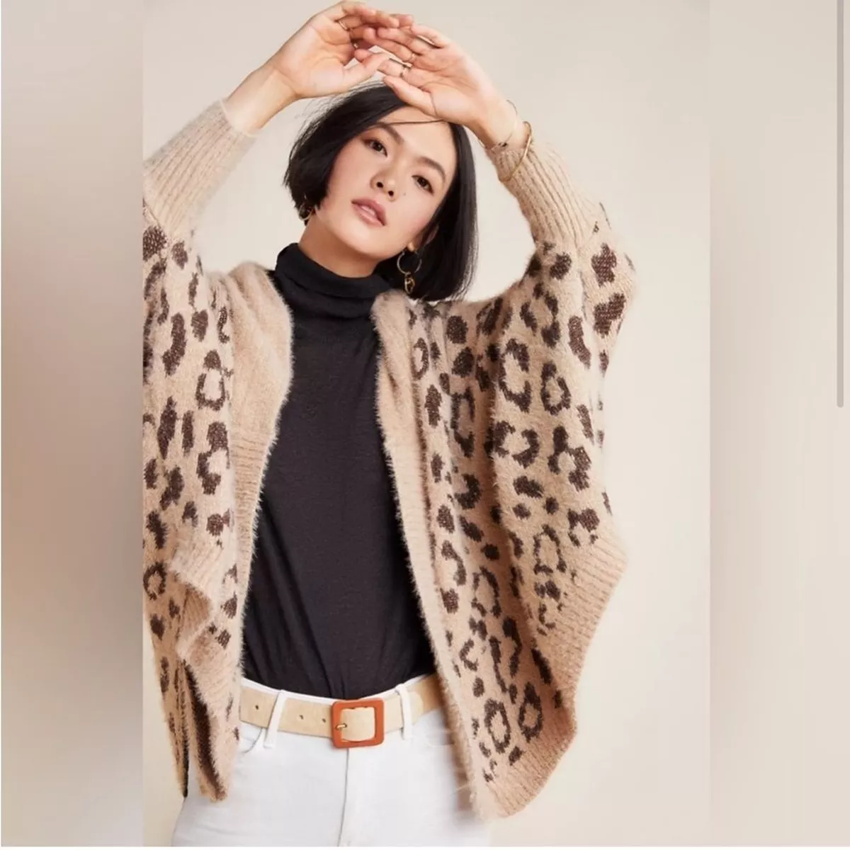 Anthropologie leopard deals cardigan