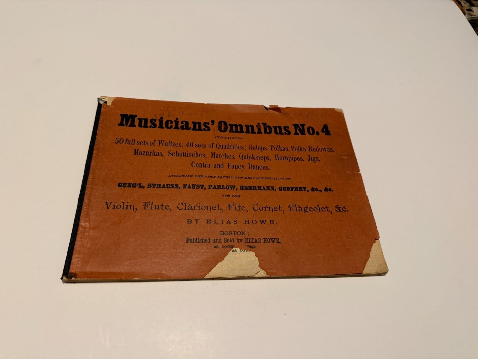 musicians omnibus no 4 -elias howe-rare early 1900s-50 full sets of waltzes etc