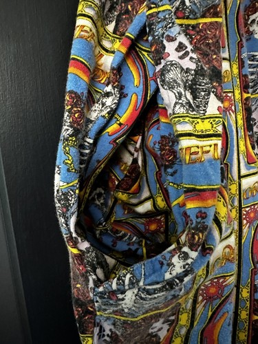 Grateful Dead Lounge/Pajama Pants Alton Kelly Skeletons Roses Vintage Dead Head - Picture 3 of 10