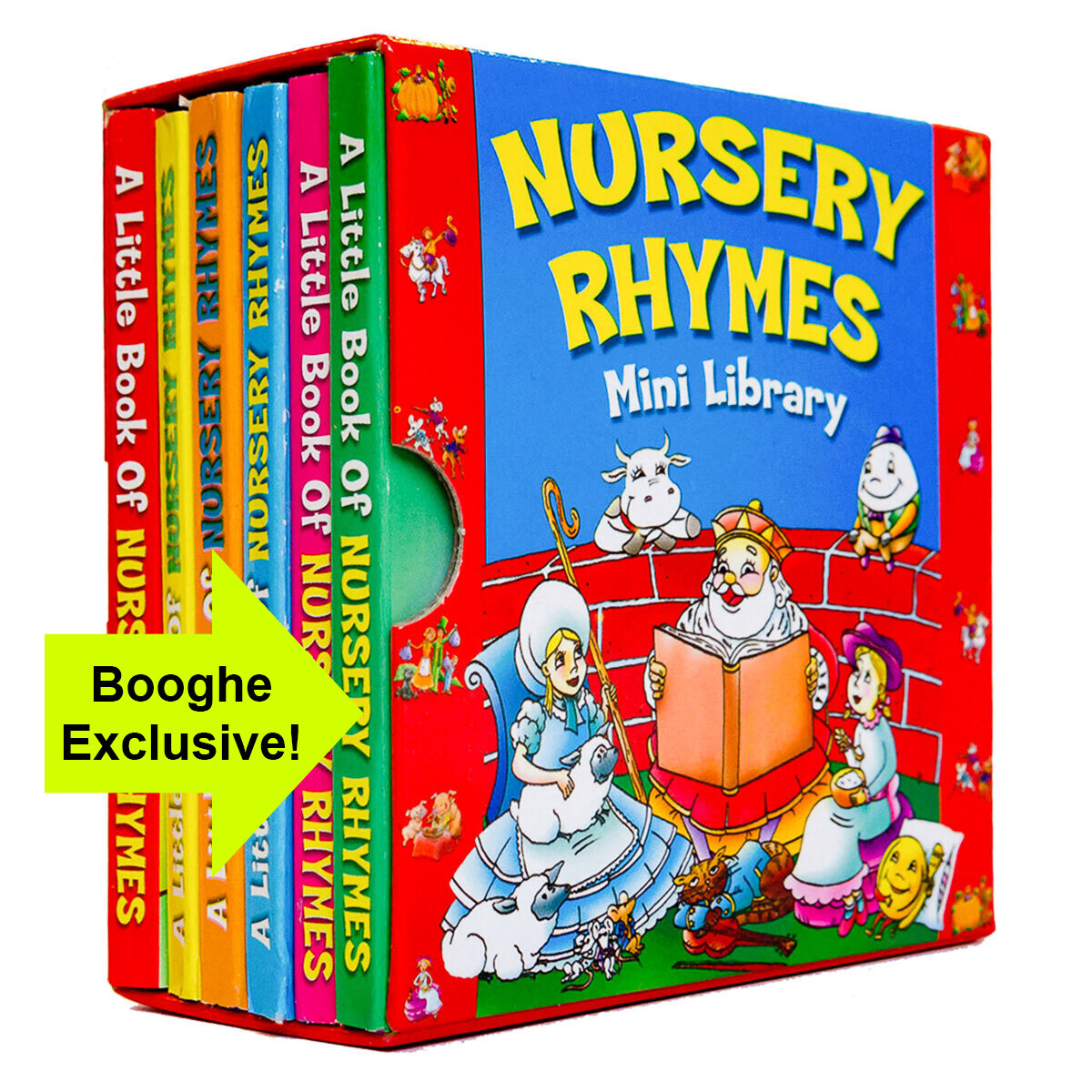 Nursery Rhymes Mini Library Set of 6 Children Board Books Kids Children