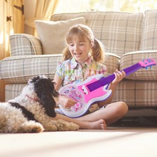 Guitar and Microphone 2-Piece Pretend Play Set Lights and Sounds Toy Instruments