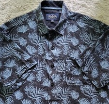 Nat Nast Shirt Mens Silk Blend Medium Luxury Originals Blue  Black Pattern