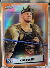 2021 Topps Chrome WWE #24 KING BARON CORBIN Orange Refractor 21/25