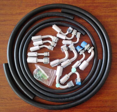 134a A/C Air Conditioning Hoses & Fittings & O-rings Kit Universal