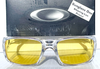 NEW Oakley CRANKSHAFT Shiny Clear with Galaxy Yellow Amber