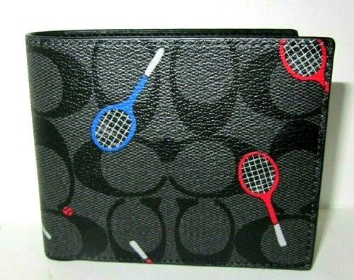 gray coach wallets