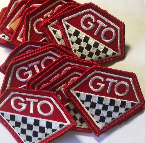 Vintage Lot Of 25 Pontiac GTO Logo Patch Sew On 4” x 3” Muscle Car NOS