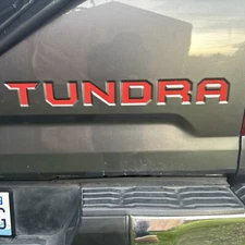 RED Tailgate Insert Letters Decal Vinyl Stickers for Toyota Tundra 2014-2021 New
