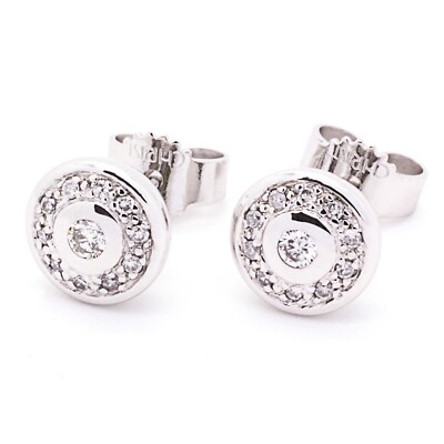 CHRIST Ohrstecker 585 Weißgold mit Diamanten