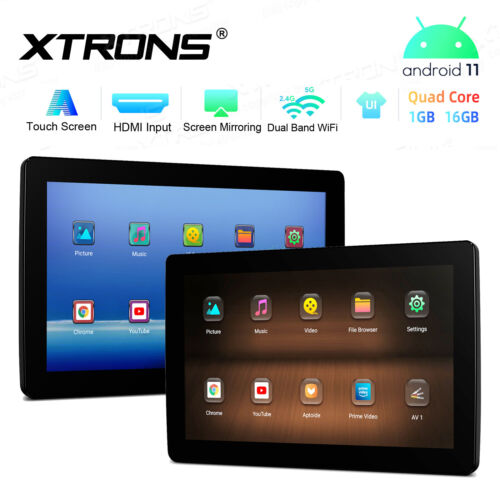 2Pcs 11.6" Android 11 4-Core Touch Screen IPS Car Headrest Monitor Wifi USB FM - Picture 17 of 20