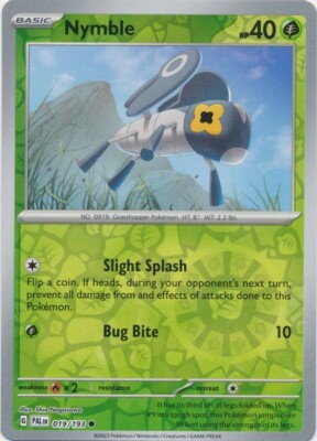 Reverse Holo Nymble 019/193 Common SV02: Paldea Evolved Pokemon TCG