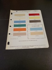1961 DITZLER PPG STUDEBAKER PAINT CHIP SWATCH SHEET WITH SPRING COLORS