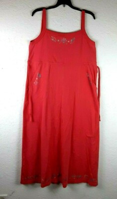 White Stag Womens Dress PLUS Size Fits 1X Peach Stretch Cotton Blend Pockets