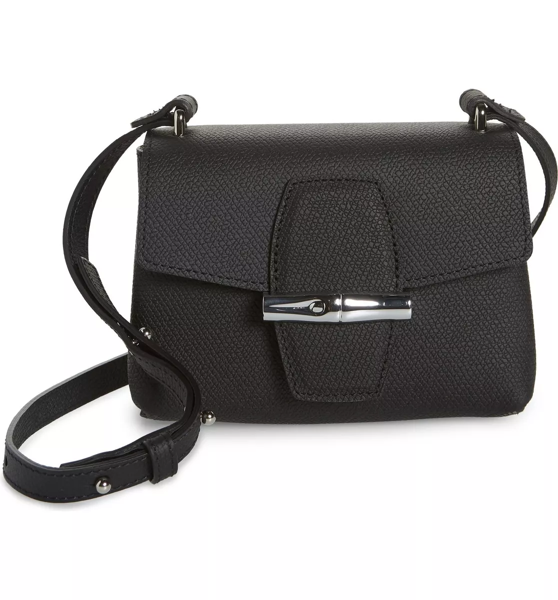 Longchamp Mini Roseau Leather Crossbody Bag ~NWT~ Black