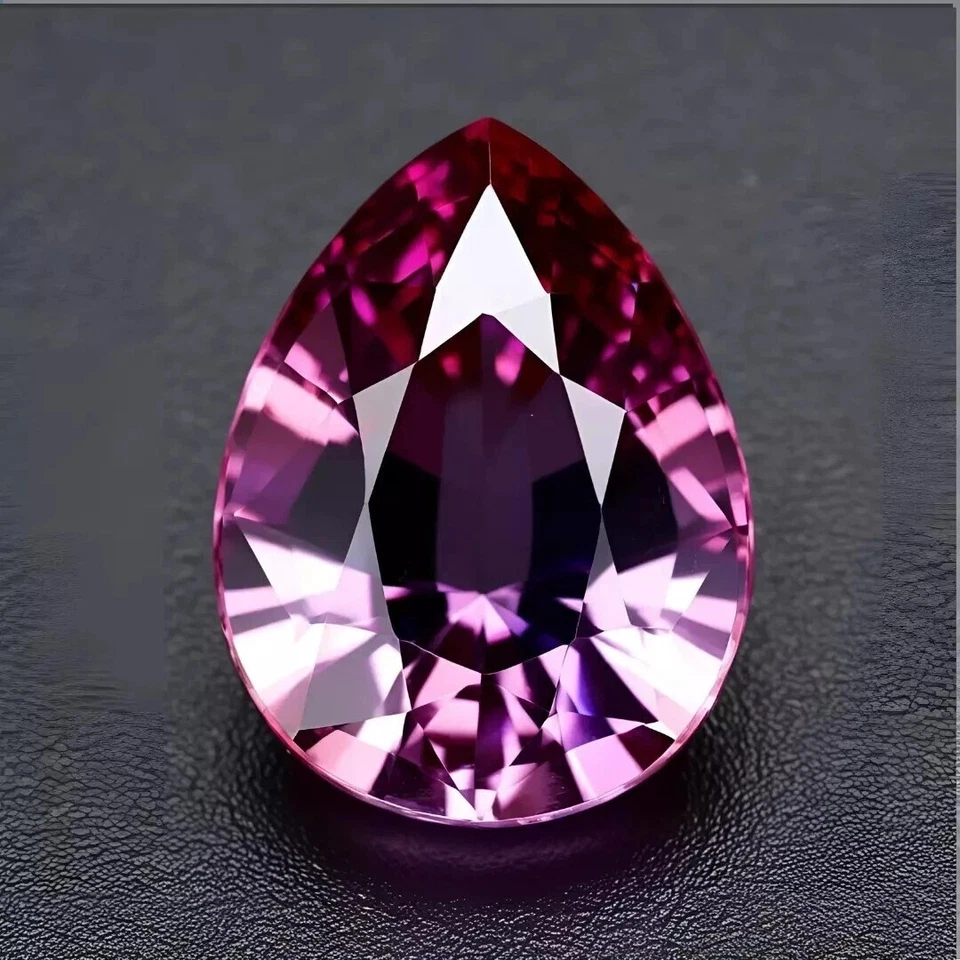 9,38 quilates+ Zafiro natural bicolor cambiante certificado piedra preciosa suelta corte pera A+ Foto 3 de 3