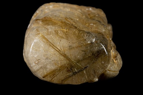 Eine antike Snuff Bottle, Rutil-Quarz, Zikade & Pinie, China, 1. H. 20. Jh. - Bild 7 von 13