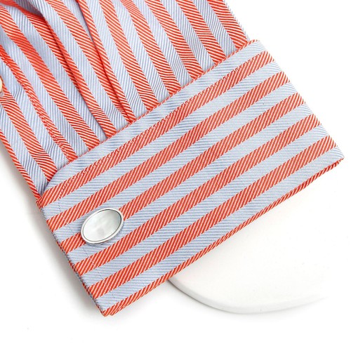 Mode Oval Herren Manschettenknöpfe Perlmutt Manschettenknopf für Männer Hochzeit Party Geschenk - Bild 3 von 5
