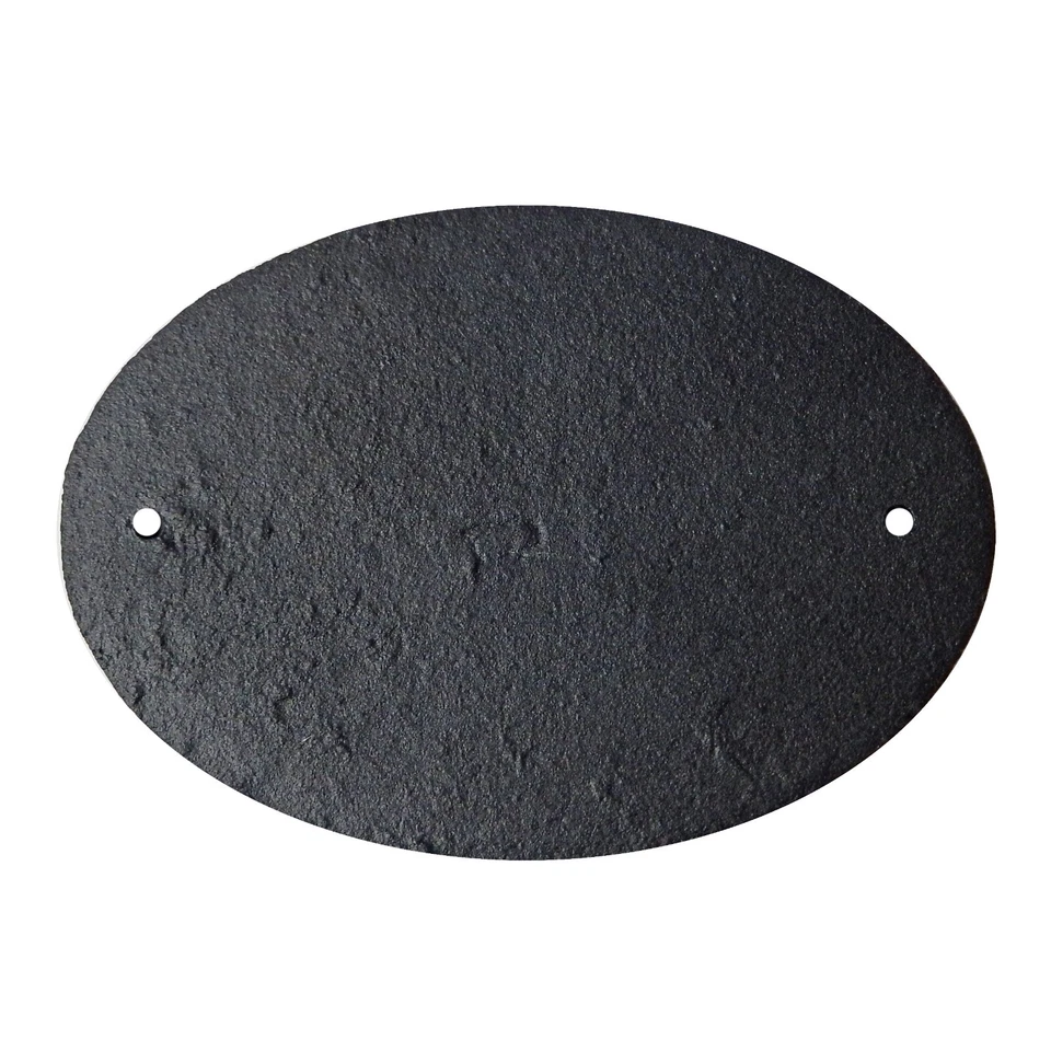 Letrero de puerta de placa de decoración de pared de hierro fundido Welcome Now blanco y negro 5 pulgadas Foto 4 de 4