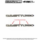 84 87 Grand National 3.8SFI Turbo HOOD Script Emblems Black edge GM# 25519633 PR
