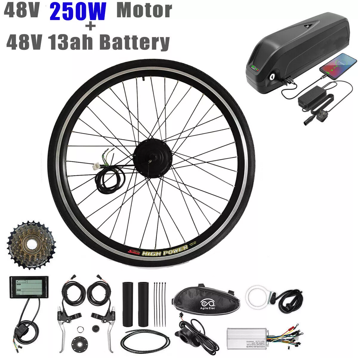 Battery powered motor store for bicycle