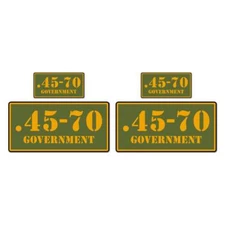 .45-70 Government Ammo Set, Vinyl Decal Sticker, 2@ 1"x2" & 2@ 2"x4", #8394