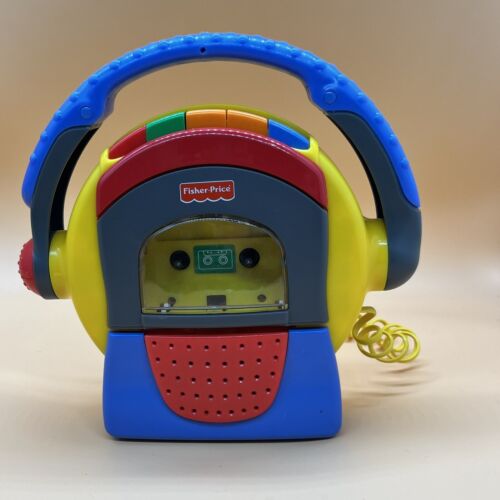Vintage 1999 Fisher-Price Cassette Tape Player - Mattel Kids Toys - Microphone