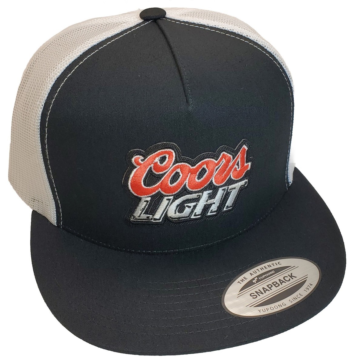 Coors Light Racing Team キャップ ブラック Coors Light Beer Patch Trucker Hat Yupoong/YP Classic 6006