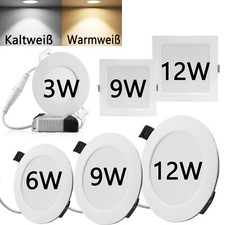 LED Panel Einbaustrahler 230V Einbau Spots flach slim Einbau Deckenleuchte Set