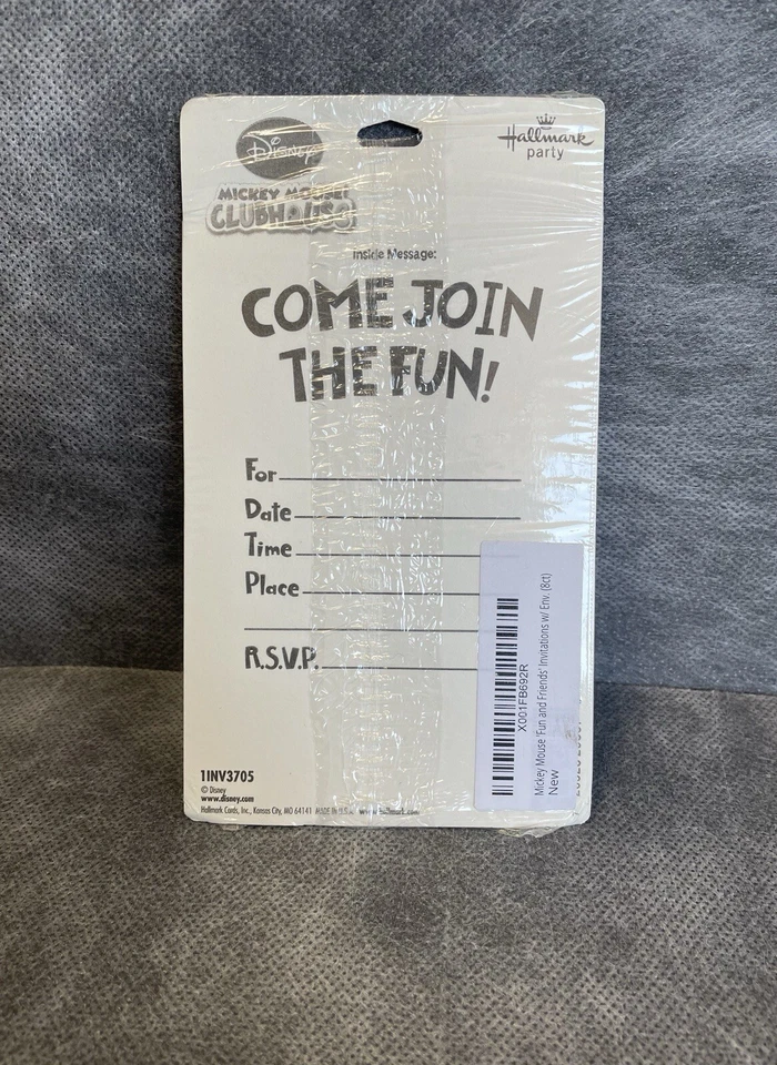 Hallmark Party Mickey Mouse Clubhouse Invitations W/ Envelopes 8 Count NEW - Image 3 of 4