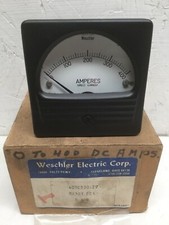 Weschler Electric 409C530A29 Panel Meter 0-400 DCA Amps RX351