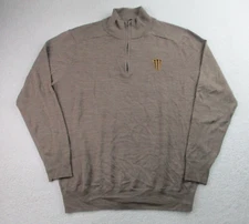 Monster Energy Java Sweater Mens L Brown Merino Wool Long Sleeve Pullover Casual