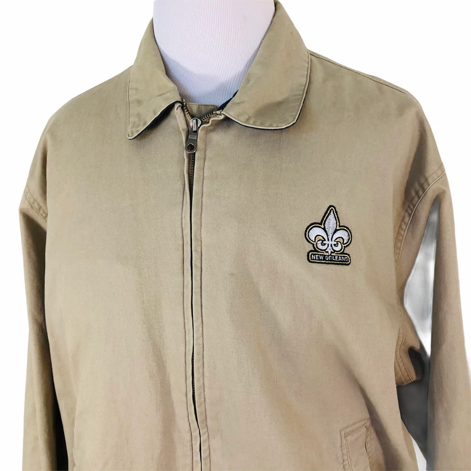 Vintage Devon Jones Mens 2XL New Orleans Bomber Jacket Logo - Image 3 of 4