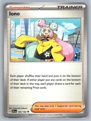 Iono 185/193 Paldea Evolved Trainer Supporter Uncommon