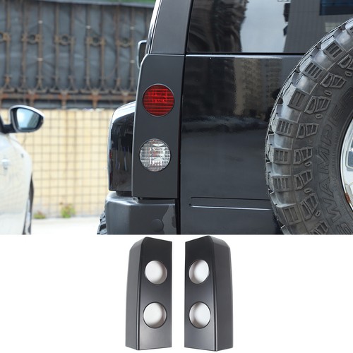 Black Car Tail Light Circle Style Cover Rear Light Trim For Hummer H3 2005-2009 - Picture 1 of 12