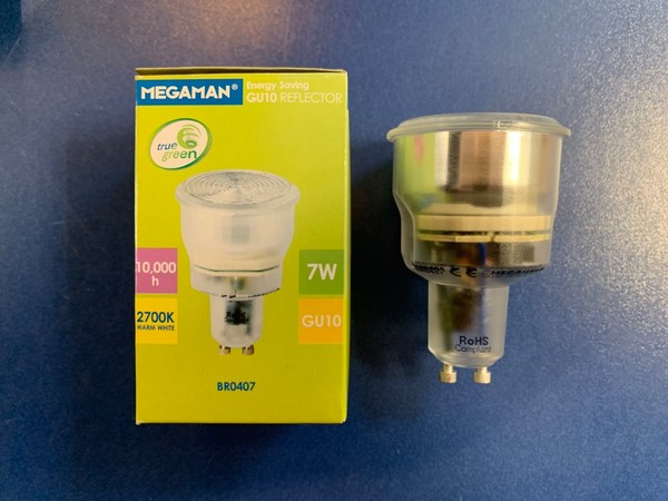Megaman Energiesparlampe GU10 7W Reflector 10.000H 2700K Warm Weiß 73X50Mm-image