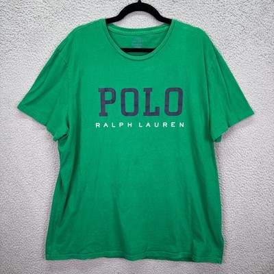 Polo Ralph Lauren Tshirt Mens XL Green Crewneck Preppy Lounge Active Everyday