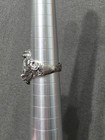 Estate  - Silver Tone - Vintage Ring - White Stone - Size 7 - Item 289 — photo 6