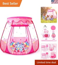 Colorful Foldable Princess Tent with Star Lights - Perfect for Party Fun 