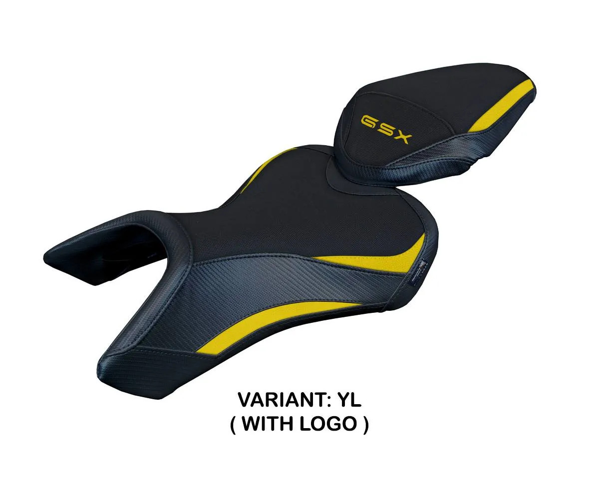 Seat cover Niigata Yellow YL + logo Tpz compatible SUZUKI GSX 8R 2023 2026