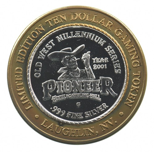 Pioneer Hotel - Doc Holliday $10 Casino Token .999 SILVER Strike *303 - Bild 2 von 3