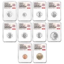 2026-s U.s. Silver Proof 10pc Set Ngc Pf70uc Er American 250th Anniversary Label