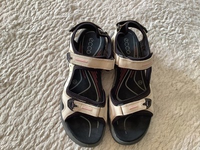 Ecco Sandalen 42 Damen Klett Sommer Beige