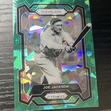 2024 Panini Prizm Joe Jackson #11 Cleveland Naps Green Cracked Ice