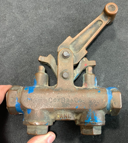 ANTIQUE VINTAGE CONBRACO SOLID BRASS LEVER SWITCH VALVE COLLECTIBLE STEAM PUNK
