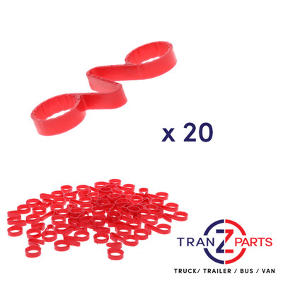 33 MM LKW/ANHÄNGER CHECKPOINT CHECKLINK RADMUTTER BLINKER ROT X 20