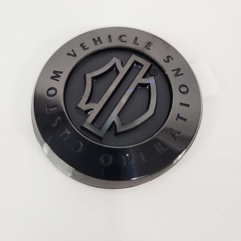 OEM Harley Black CVO Rear Fender Emblem Medallion Insert 2008–2023 Touring - Image 2 of 4