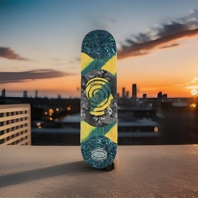 Madness Voices R7 Slick 8.125'' Skateboard Deck - Blue/Green